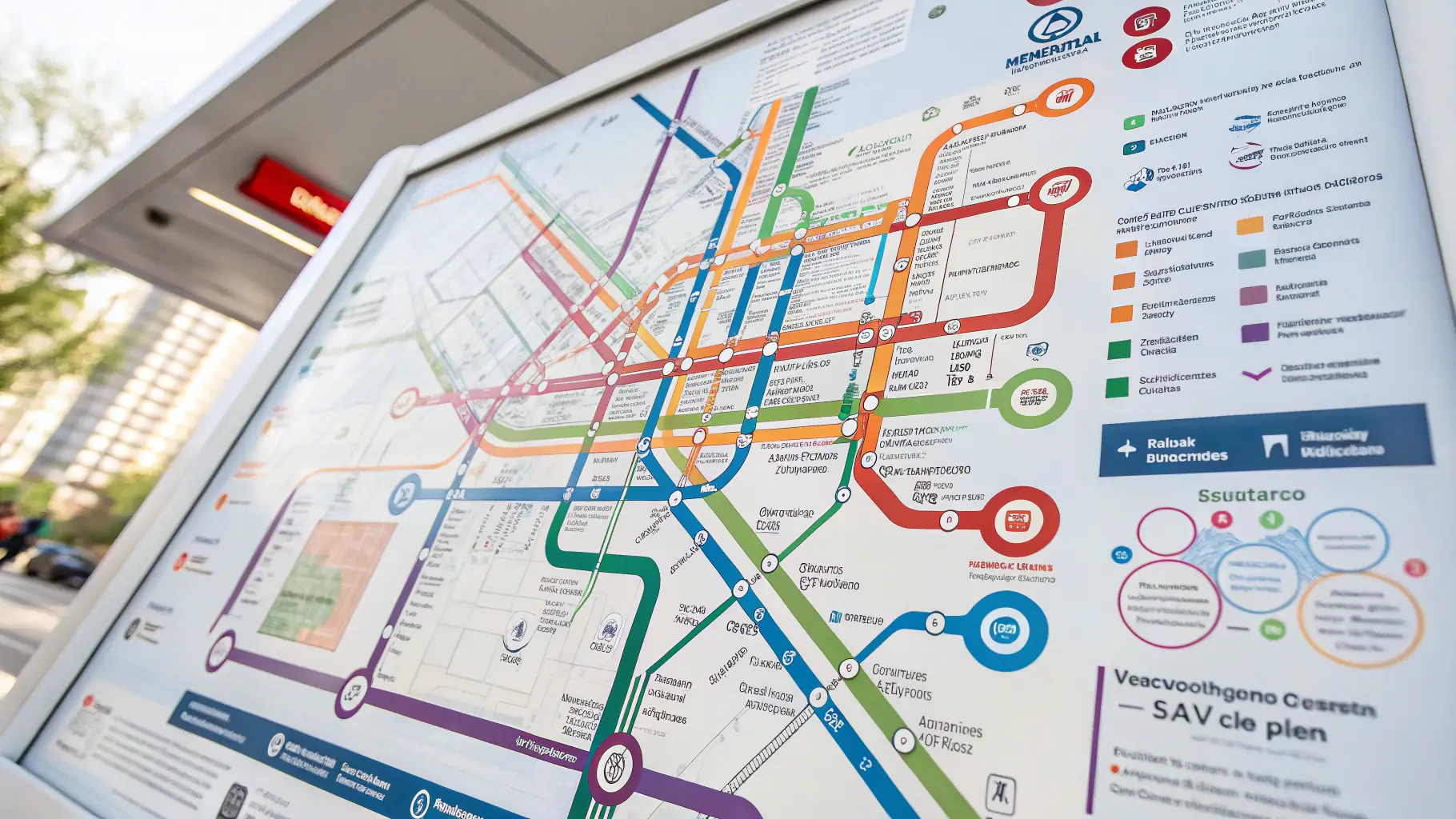 A map showing the main destinations and routes served by Global Route PL, with lines indicating the transport routes and pins marking the destinations.